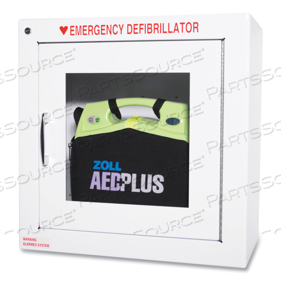 DEFIBRILLATOR CABINET, STEEL, WHITE, WALL MOUNTING, 17-1/2 IN X 17-1/2 IN X 9 IN by ZOLL Medical Corporation