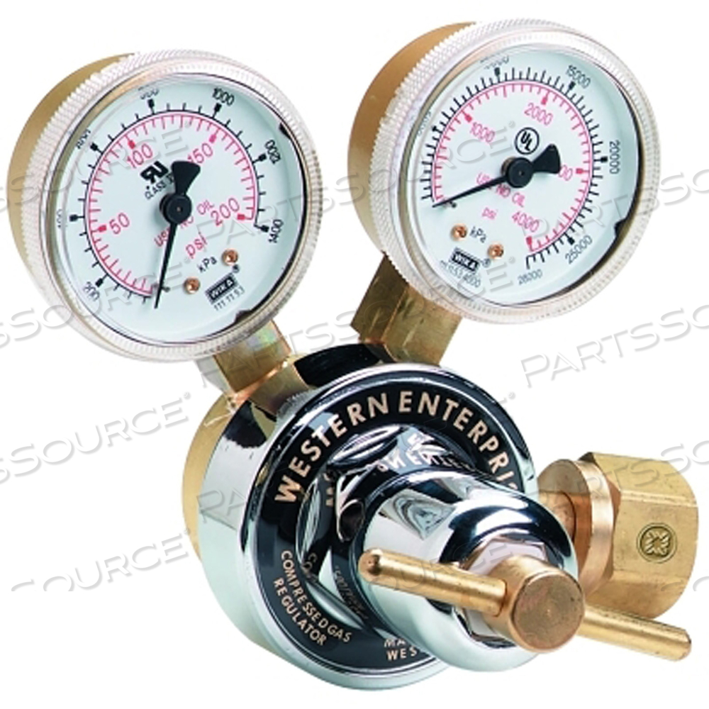 RS SERIES MEDIUM DUTY SINGLE STAGE REGULATORS, AIR, CGA 346, 3,000 PSI INLET by Western Enterprises RS SERIES MEDIUM DUTY SINGLE STAGE REGULATORS, AIR, CGA 346, 3,000 PSI INLET by Western Enterprises