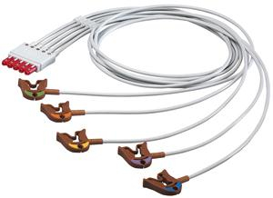 3 FT 5 LEAD PINCH/GRABBER ECG LEADWIRE by Philips Healthcare