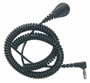 GROUND CORD RIGHT ANGLE BANANA 6FT by Desco GROUND CORD RIGHT ANGLE BANANA 6FT by Desco