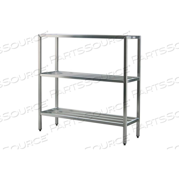 ALUMINUM HEAVY DUTY 3-SHELF RACK, 20"W X 60"H X 42"L by New Age Industries