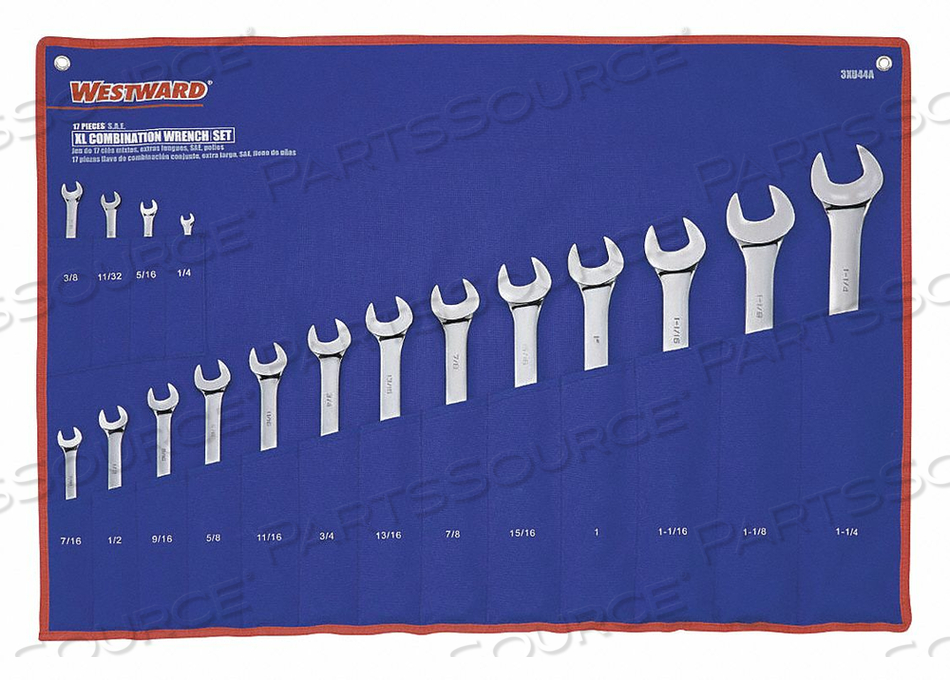 COMBO WRENCH SET POLISH 1/4-1-1/4IN 17PC by Westward COMBO WRENCH SET POLISH 1/4-1-1/4IN 17PC by Westward