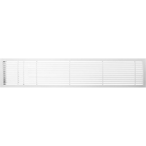 AG20 SERIES 4" X 48" SOLID ALUM FIXED BAR SUPPLY/RETURN AIR VENT GRILLE, WHITE-MATTE W/LEFT DOOR by Giumenta Corp-Architectural Grille