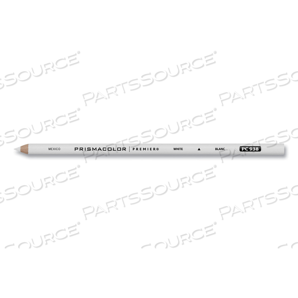 PREMIER COLORED PENCIL, 3 MM, 2B (#1), WHITE LEAD, WHITE BARREL by Prismacolor PREMIER COLORED PENCIL, 3 MM, 2B (#1), WHITE LEAD, WHITE BARREL by Prismacolor