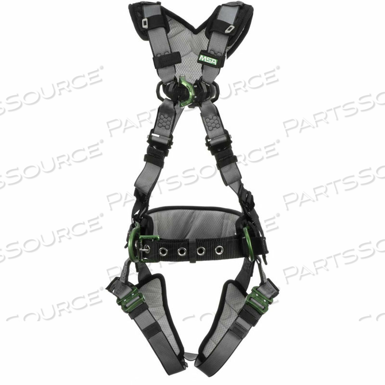 CONSTRUCTION HARNESS, BACK & HIP D-RINGS, QUICK-CONNECT LEG STRAPS, XL by MSA Safety Sales, LLC CONSTRUCTION HARNESS, BACK & HIP D-RINGS, QUICK-CONNECT LEG STRAPS, XL by MSA Safety Sales, LLC