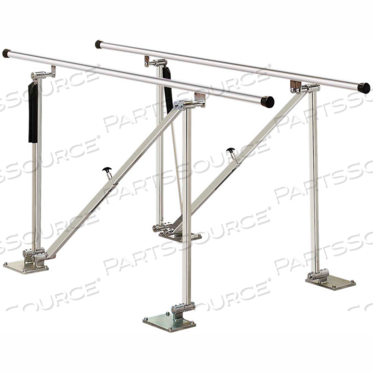 DELUXE HEIGHT ADJUSTABLE FLOOR PARALLEL BAR, 7' by Fabrication Enterprises