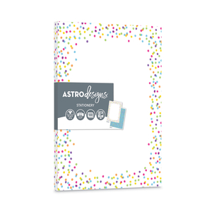 PRE-PRINTED PAPER, 28 LB BOND WEIGHT, 8.5 X 11, WATERCOLOR DOTS, 100/PACK by Astrodesigns