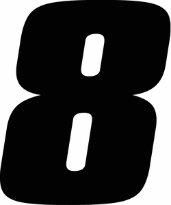 NUMBER LABEL BLK VINYL 7IN. H NO. 8 PK12 by Hardline Products