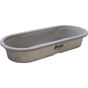 POLY STOCK TANK ROUND-END 89 GALLON 76-1/2"L X 34"W X 12-1/2"H NO DRAIN PLUG - GRAY by Hastings Equity Manufacturing