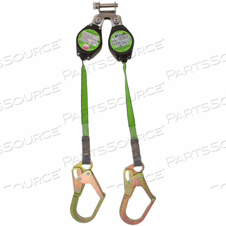 SRL-54854-7-5LE DUAL SELF-RETRACTING DEVICE 7-1/2'L, DYNEEMA WEBBING, TWIN LEG, LE CLASS A 
