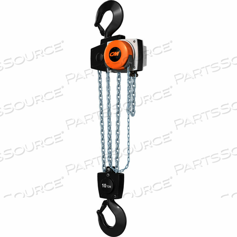 HURRICANE 360 HAND CHAIN HOIST, 10 TON, 10 FT. LIFT by Columbus McKinnon