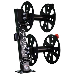 FBD12BLK DIAMOND LEAD REELS, HD, 12 ", BLACK, FIXED BASE DOUBLE by Diamond Lead Reels