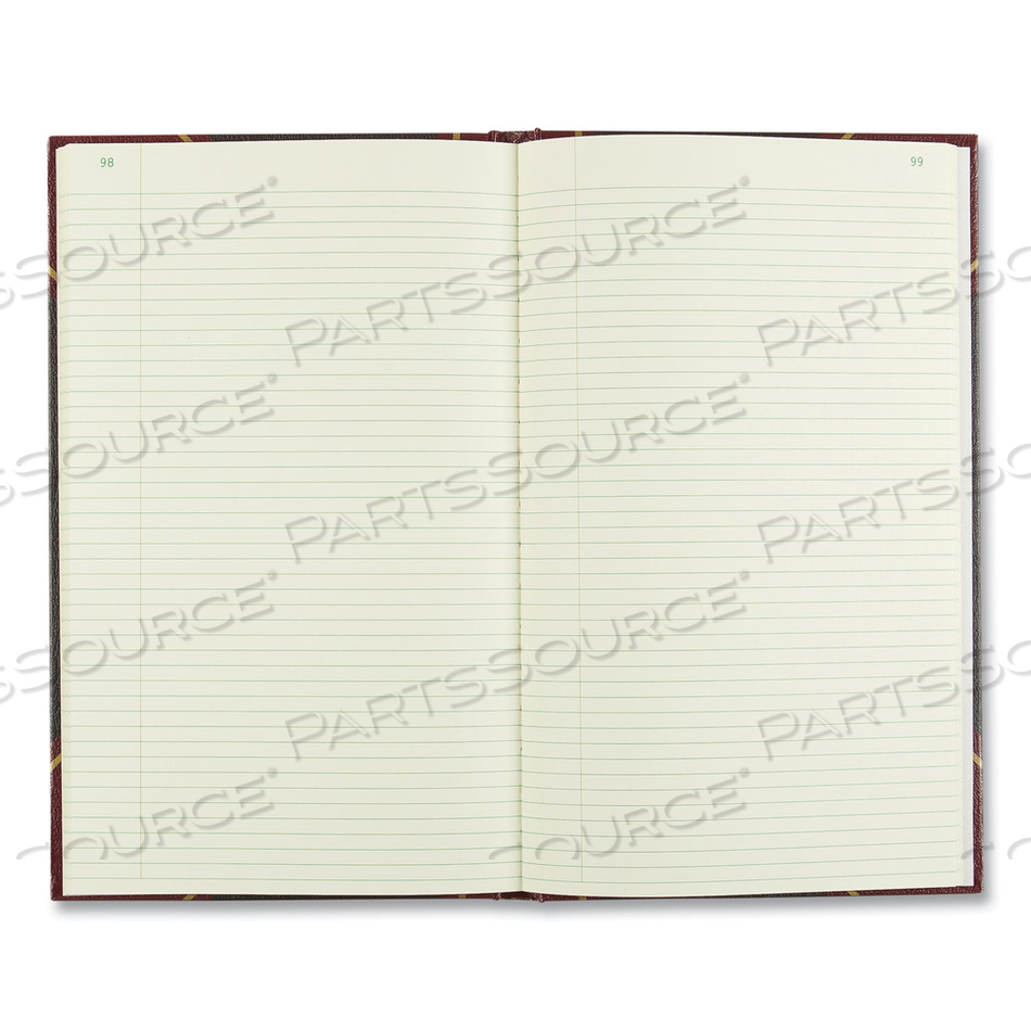 TEXTHIDE EYE-EASE RECORD BOOK, BLACK/BURGUNDY/GOLD COVER, 14.25 X 8.75 SHEETS, 300 SHEETS/BOOK by National TEXTHIDE EYE-EASE RECORD BOOK, BLACK/BURGUNDY/GOLD COVER, 14.25 X 8.75 SHEETS, 300 SHEETS/BOOK by National