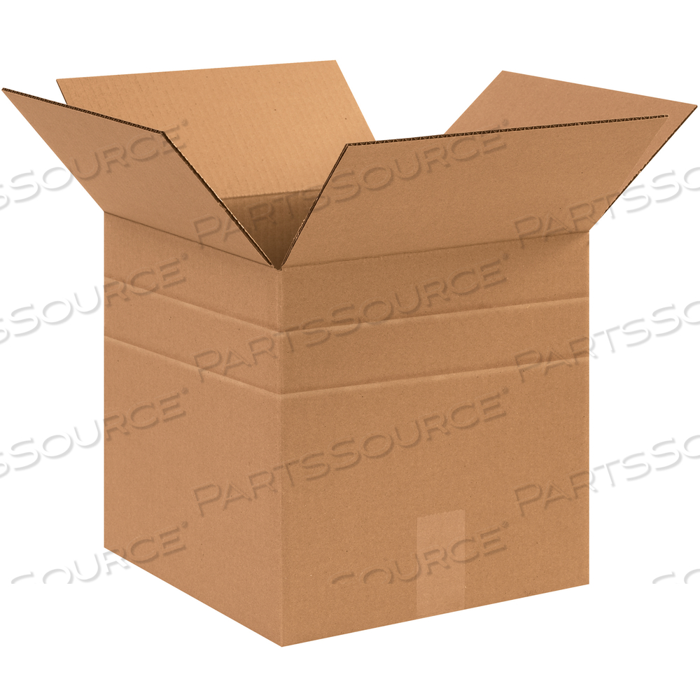 MULTI-DEPTH CORRUGATED BOXES, 12" X 12" X 10", KRAFT, 25/BUNDLE by BOX Partners (Box Acquisitions, LLC)