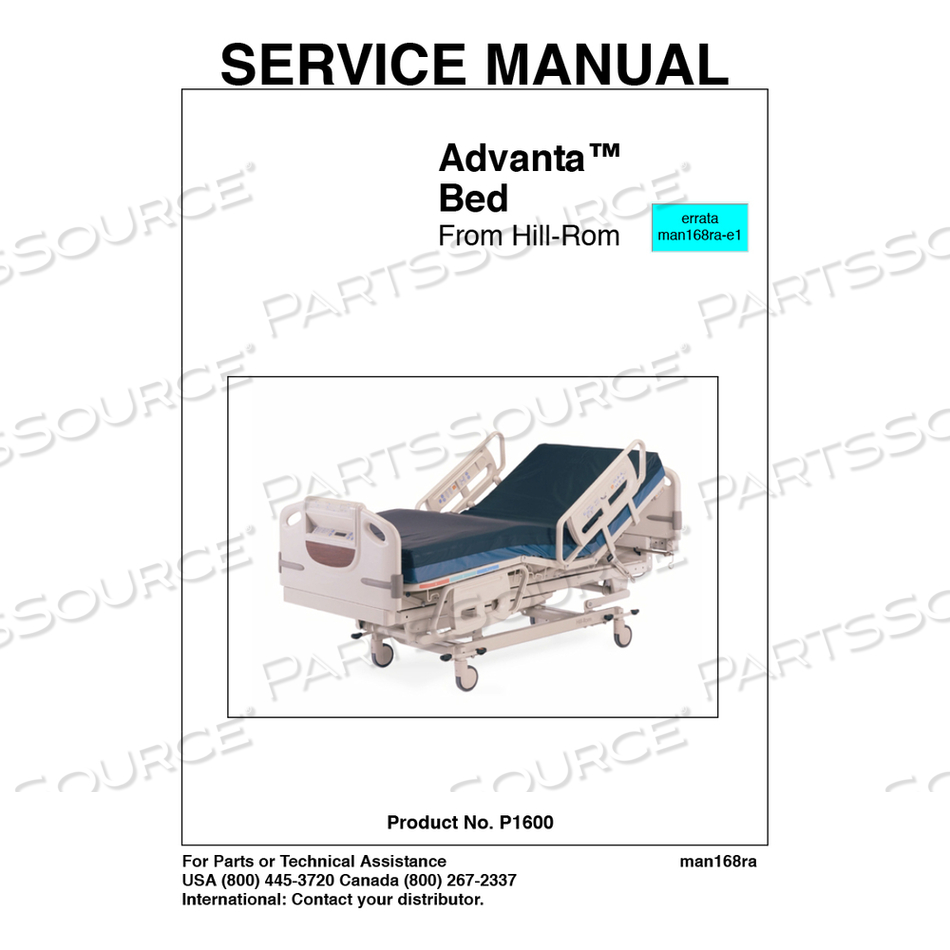 SERVICE MAN-ADVANTA BED by Hillrom