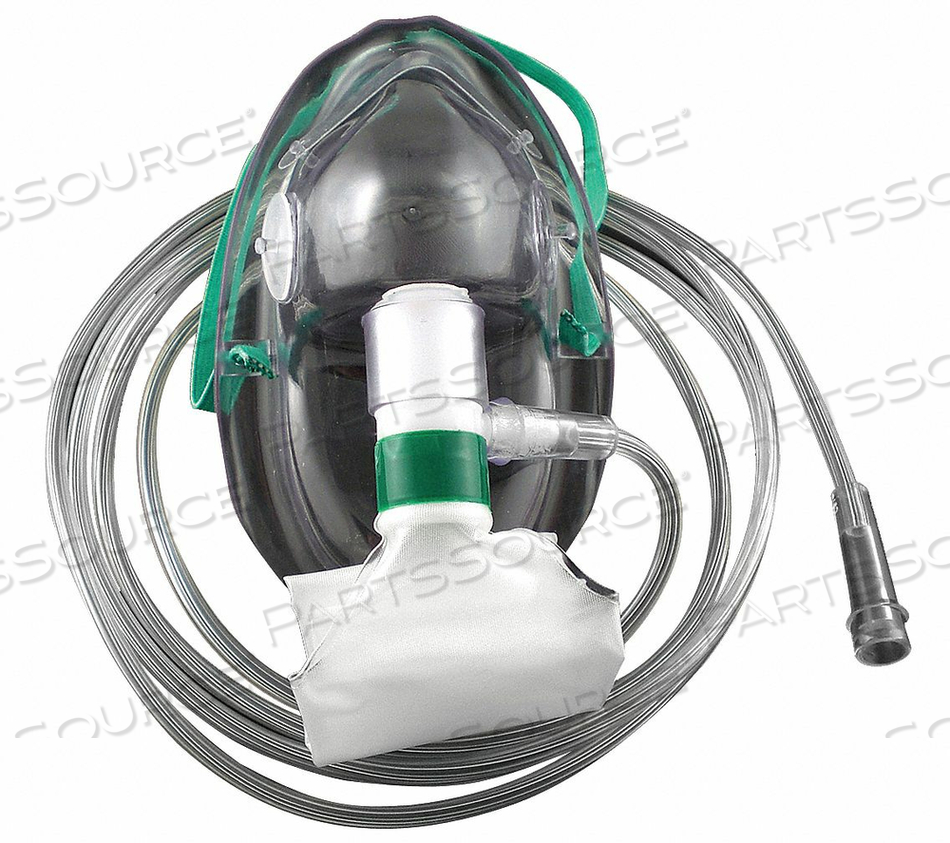 NRB MASK COMPLETE PVC CLEAR/WHITE PK50 by Medsource