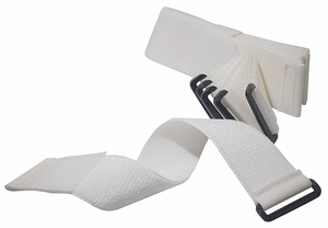 CINCH STRAP HOOK AND LOOP WHITE PK10 by Fastenation