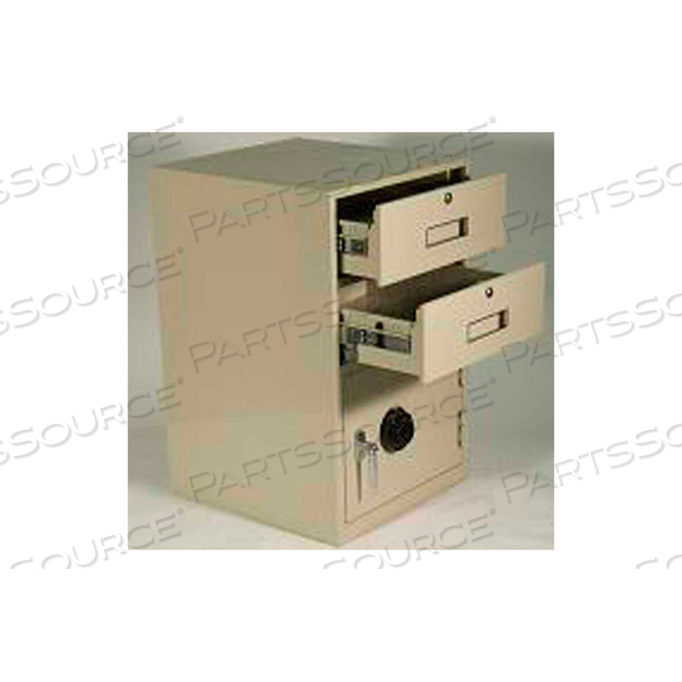 LOWBOY PEDESTAL SAFE - 2 DRAWERS THICK FULL RIGHT HINGED DOOR 19X19X27-7/8 GRAY by Fenco LOWBOY PEDESTAL SAFE - 2 DRAWERS THICK FULL RIGHT HINGED DOOR 19X19X27-7/8 GRAY by Fenco