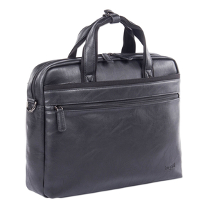 VALAIS EXECUTIVE BRIEFCASE, FITS DEVICES UP TO 15.6", LEATHER, 4.75 X 4.75 X 11.5, BLACK by Swiss Mobility