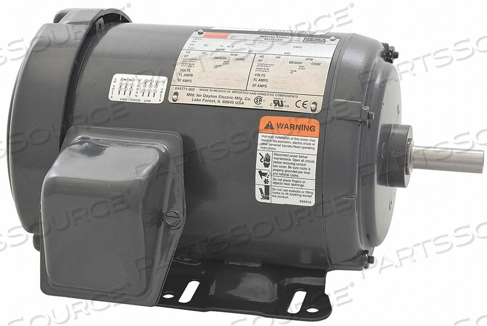 GENERAL PURPOSE MOTOR TEFC 1 HP 1155 RPM by DAYTON ELECTRIC MANUFACTURING CO GENERAL PURPOSE MOTOR TEFC 1 HP 1155 RPM by DAYTON ELECTRIC MANUFACTURING CO