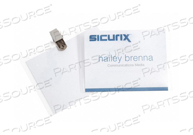 ID BADGE HOLDER KIT COLOR CLEAR PK50 by Baumgartens