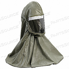 RESPIRATOR HOOD, BUTYL RUBBER, OLIVE 