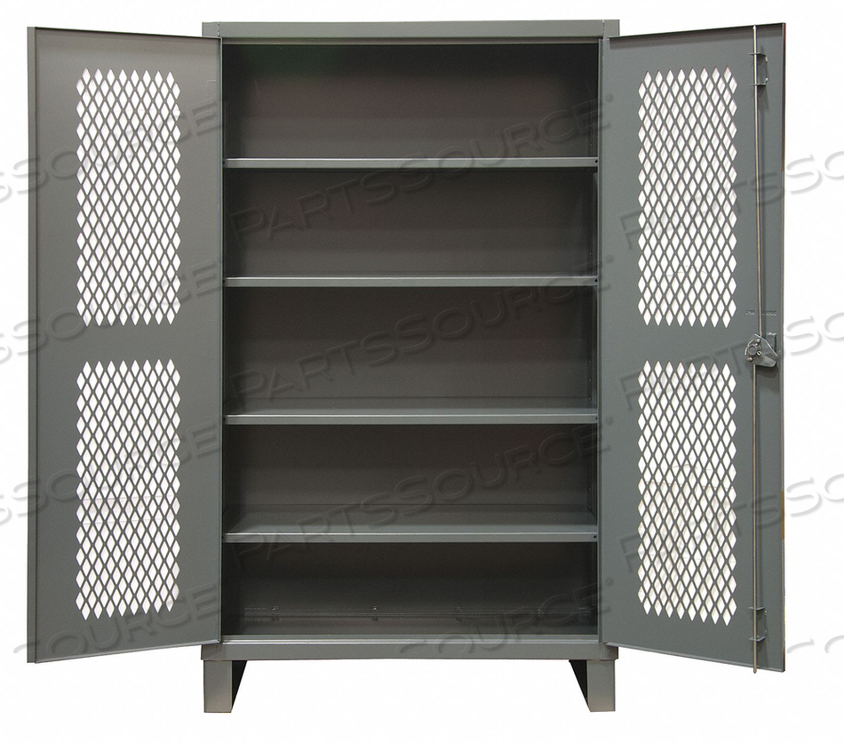 HEAVY DUTY VENTILATED STORAGE CABINET - 12 GAUGE 48"W X 24"D X 78"H by Durham Manufacturing Company