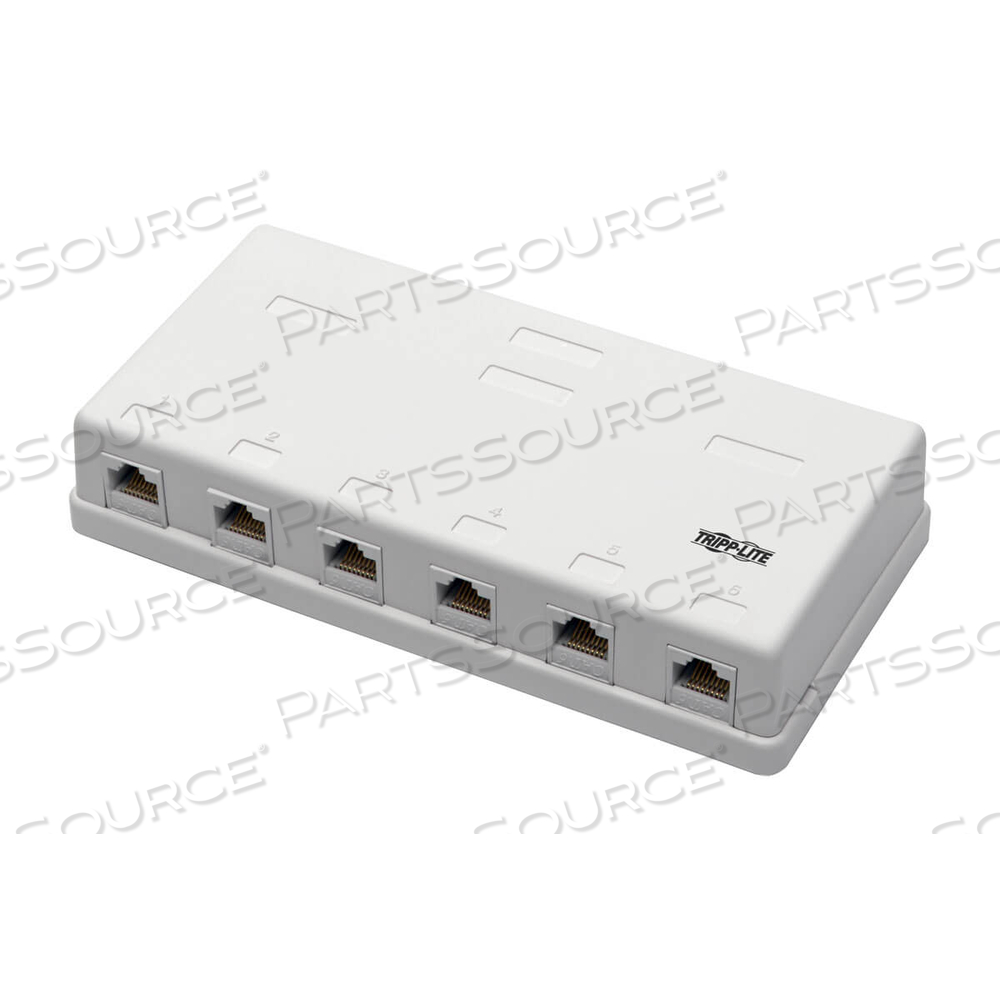 CAT6 SURFACE-MOUNT BOX 6-PORT UNSHIELDED 110 IDC PUNCHDOWN RJ45 by Tripp Lite CAT6 SURFACE-MOUNT BOX 6-PORT UNSHIELDED 110 IDC PUNCHDOWN RJ45 by Tripp Lite