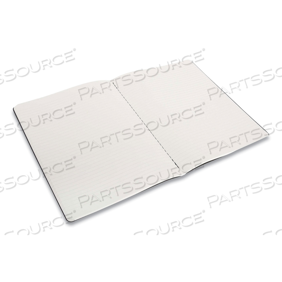 CAHIER JOURNAL, 1 SUBJECT, NARROW RULE, BLACK COVER, 9.75 X 7.5, 120 SHEETS by Moleskine