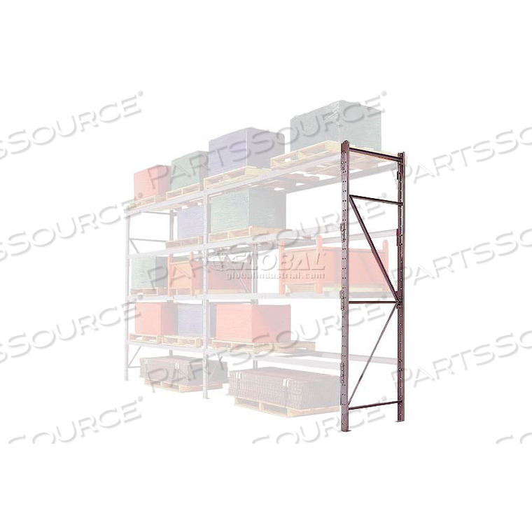 PALLET RACK UPRIGHT FRAME - 3" CHANNEL 42"D X 120"H by Modern Equipment (Meco)