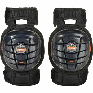 PROFLEX 344 INJECTED GEL KNEE PADS W/ COMFORT STRAPS, SHORT CAP, BLACK by Ergodyne