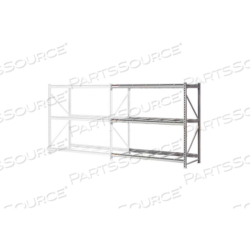 EXTRA HIGH CAPACITY BULK RACK WITHOUT DECKING 72"W X 36"D X 96"H ADD-ON by Approved Vendor