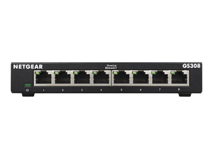 GS308V3, SWITCH, UNMANAGED, 8 X 10/100/1000, DESKTOP, WALL-MOUNTABLE by Netgear