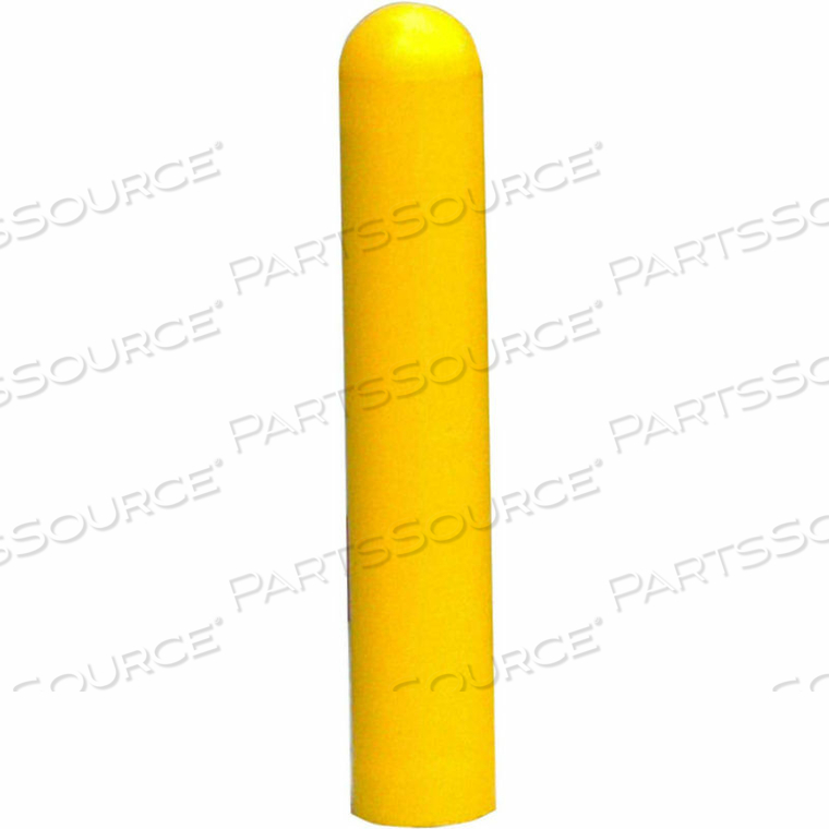 SMOOTH BOLLARD POST SLEEVE, 10" HDPE DOME TOP, YELLOW by Ideal Shield