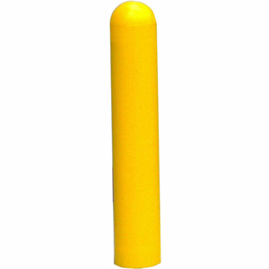 SMOOTH BOLLARD POST SLEEVE, 10" HDPE DOME TOP, YELLOW by Ideal Shield