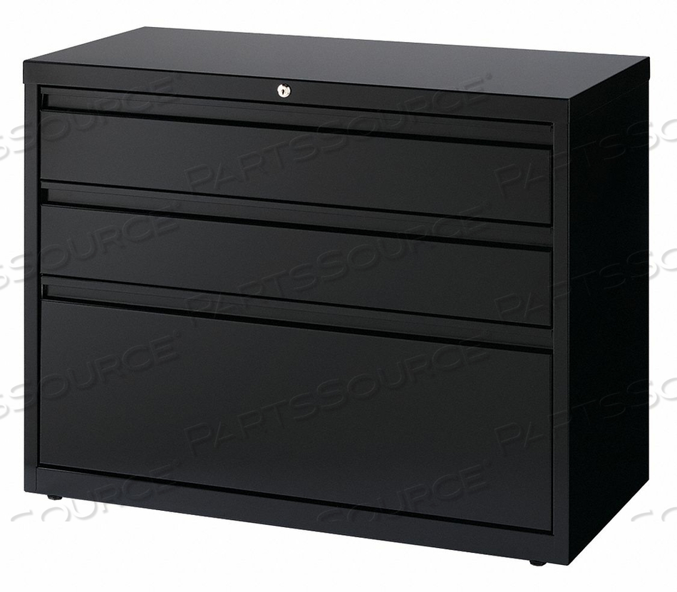 LATERAL FILE CABINET BLACK 28 IN H by Hirsh