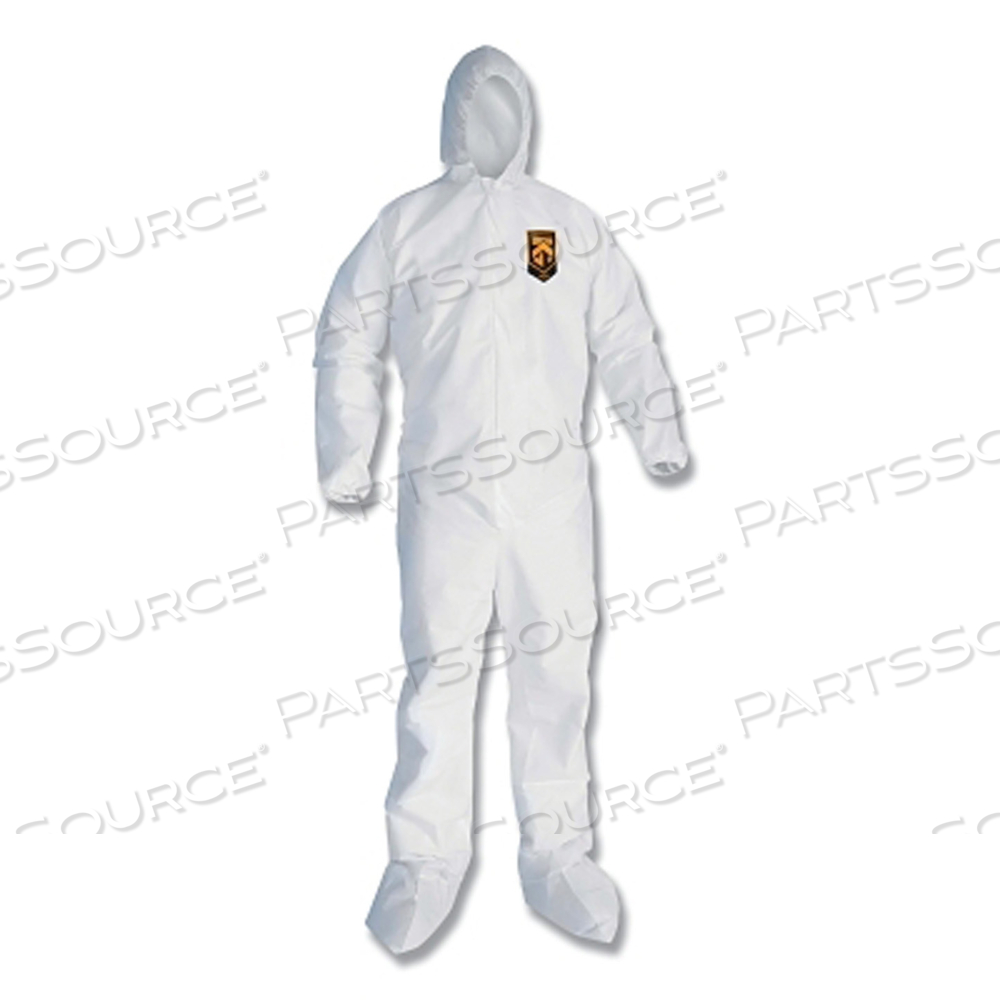KLEENGUARD A20 BREATHABLE PARTICLE PROTECTION COVERALL, WHITE, 3X-LARGE, ZF, EBWAHB by KleenGuard