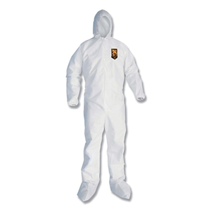 KLEENGUARD A20 BREATHABLE PARTICLE PROTECTION COVERALL, WHITE, 3X-LARGE, ZF, EBWAHB by KleenGuard