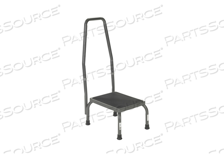 34" FOOT STOOL WITH HANDRAIL - SILVER by Drive/DeVilbiss Healthcare, Inc