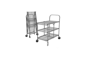 200LB THREE SHELF COLLAPSIBLE WIRE UTILITY CART by MarketLab