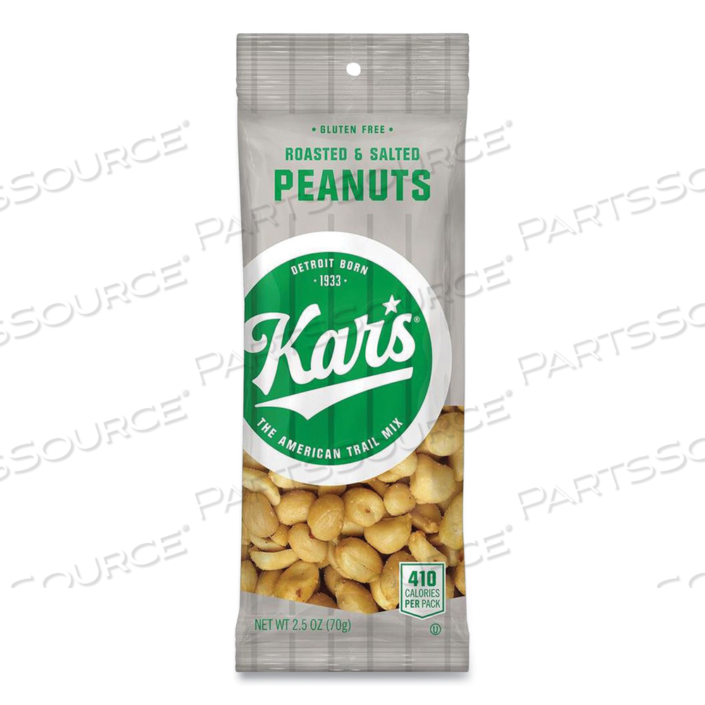 PEANUTS, SALTED, 2.5 OZ PACKET, 12/BOX by Kar's