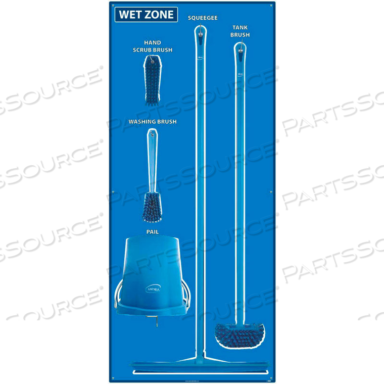 WET ZONE SHADOW BOARD COMBO KIT, BLUE/BLUE,68 X 30, PRO SERIES ACRYLIC 