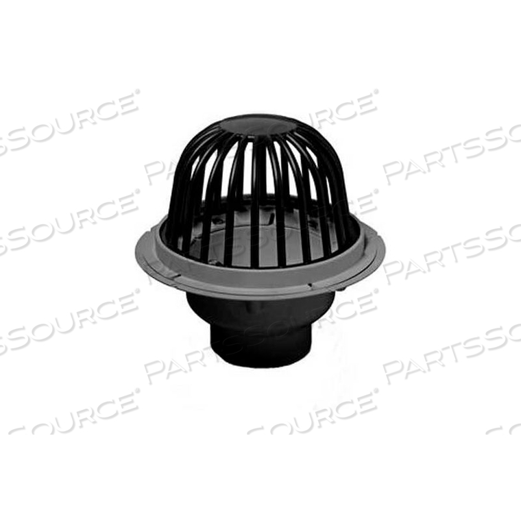 4" PVC ROOF DRAIN WITH ABS DOME & DAM COLLAR by Oatey