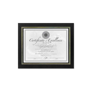 DAX LEATHERETTE FRAMES, DAX, 8.5" X 11", BLACK & GOLD TRIM FRAME, 1 EACH by Burnes Home Accents