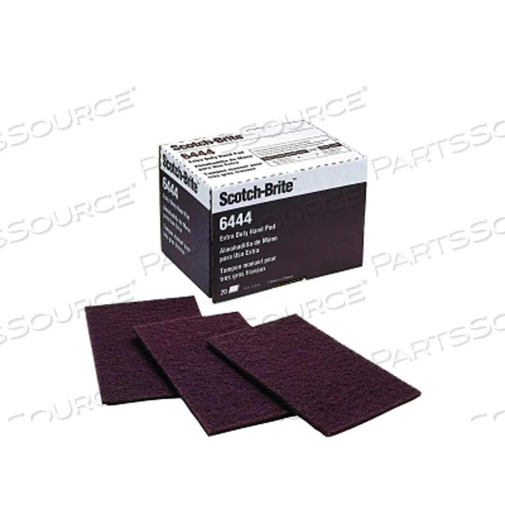 HAND PAD, 6444, FINE, ALUMINUM OXIDE, BROWN, 20 EA/PK by 3M Consumer