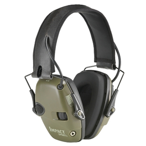 IMPACT SPORT EARMUFF, 22 DB NRR, BLACK/HUNTER GREEN, OVER-THE-HEAD by Howard Leight