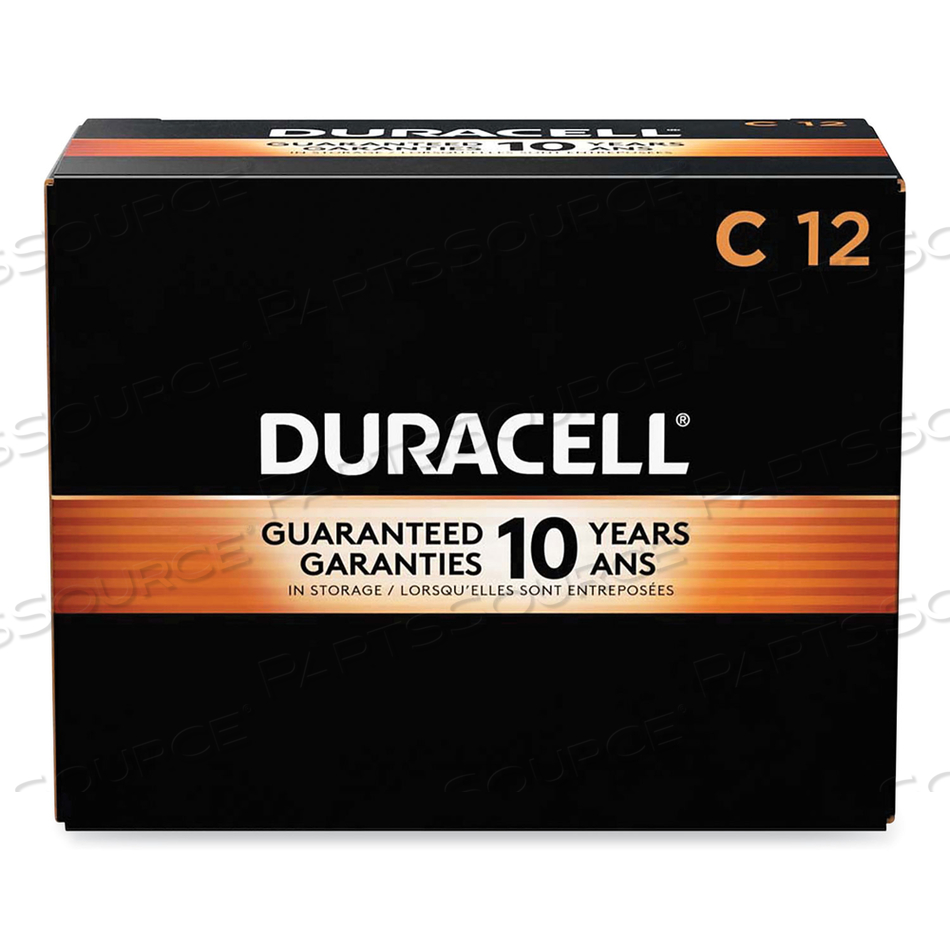 BATTERY, COPPERTOP, C, ALKALINE, 1.5V, 8000 MAH by Duracell