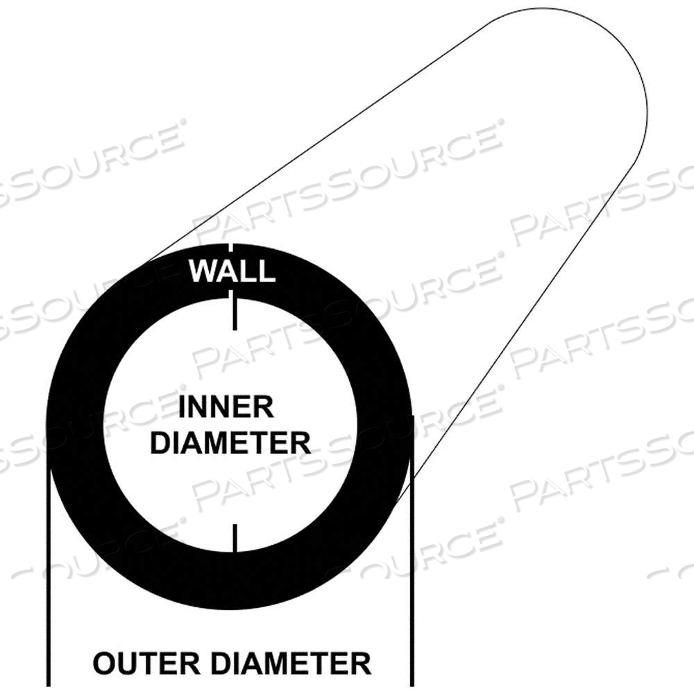 STAINLESS STEEL ROUND TUBE 316, 5/16 IN OUTSIDE DIA, 6 FT OVERALL LG, 0.095 IN WALL THICK, SEAMLESS 