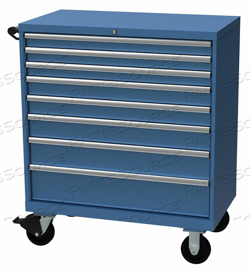 MOD DRWR CAB 47-1/2 H 8 DRWR BRIGHT BLUE by Lista