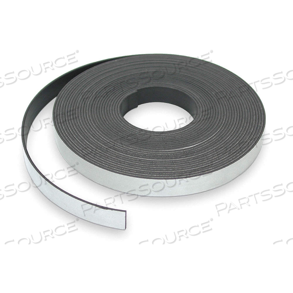 MAGNETIC STRIP, PRINTABLE WHITE VINYL, 13 LB, 100 FT LG, 1 IN WD, 0.06 IN THICK by Approved Vendor